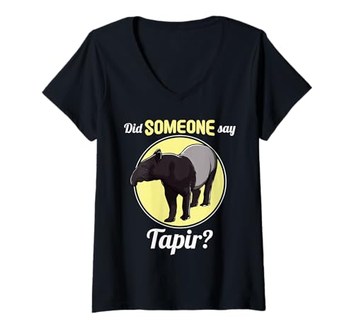 Damen Tapire Tapir T-Shirt mit V-Ausschnitt von Tapire Tapir Tier Shop