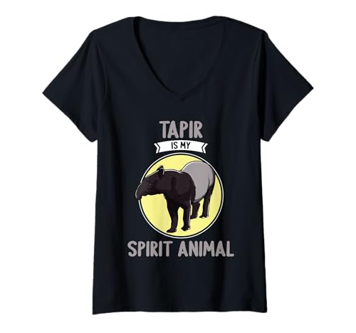 Damen Tapire Tapir T-Shirt mit V-Ausschnitt Damen Tapire Tapir T-Shirt mit V-Ausschnitt von Tapire Tapir Tier Shop