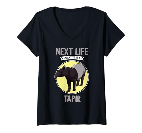 Damen Tapire Tapir T-Shirt mit V-Ausschnitt Damen Tapire Tapir T-Shirt mit V-Ausschnitt von Tapire Tapir Tier Shop