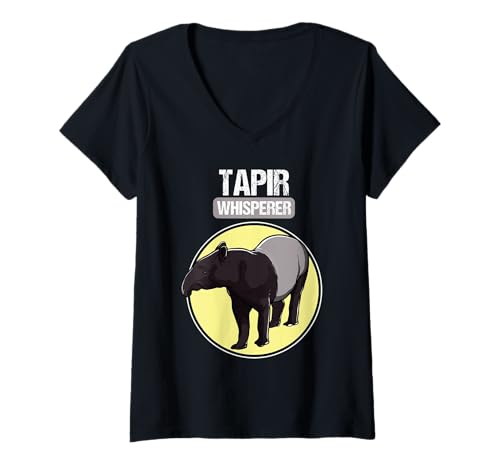 Damen Tapire Tapir T-Shirt mit V-Ausschnitt Damen Tapire Tapir T-Shirt mit V-Ausschnitt von Tapire Tapir Tier Shop
