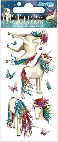 Tattoo * LUNABELLE Einhorn * vom Mauder-Verlag | 49030 | Kindertattoo Kinder Geburtstag Mitgebsel Tiere Aufkleber von Tapirella