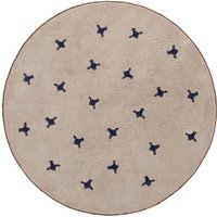 Tapis Petit Kinderteppich Jort cream blue Ø130 cm von Tapis Petit