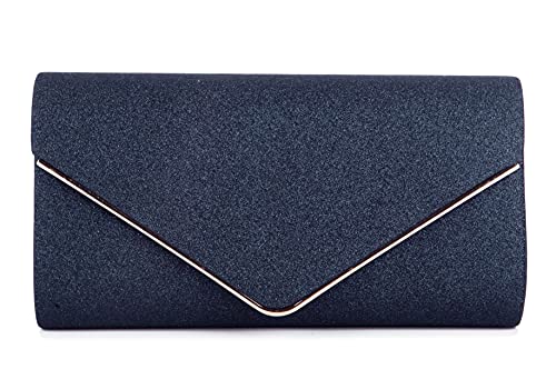 Taponukea Clutch-Geldbörsen für Damen, ausgefallene Abendtasche, Brautschmuck, Abschlussball, Party, Umschlag, Handtaschen, Dunkelblau, Einheitsgröße von Taponukea