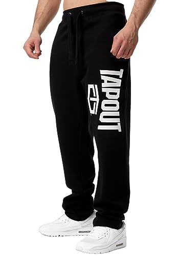 Tapout Herren Jogginghose Normale Passform Active Basic Jogger Black/White XL, 940004 von Tapout