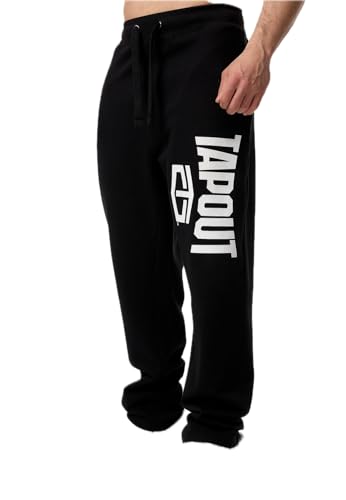 Tapout Herren Jogginghose Normale Passform Active Basic Jogger Black/White XL, 940004 von Tapout