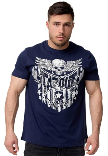 Tapout Herren T-Shirt Normale Passform Westlake Navy/White L, 940012 von Tapout