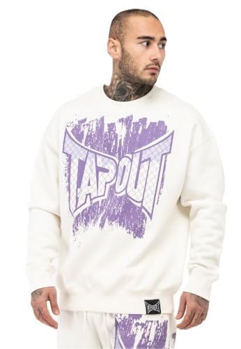 Tapout Herren CF Crew Sweatshirt, White/Lilac, S von Tapout