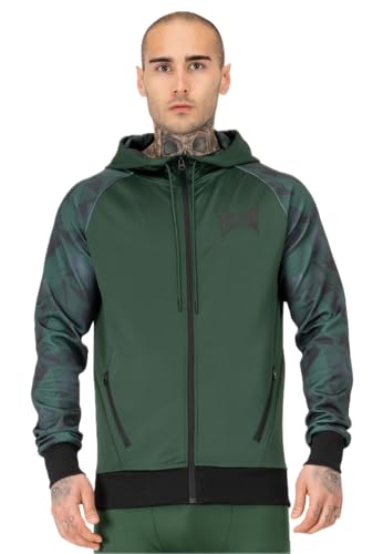 Tapout Herren Funktionsoberteil mit Kapuze Normale Passform Training Hoodie Green/Black L von Tapout