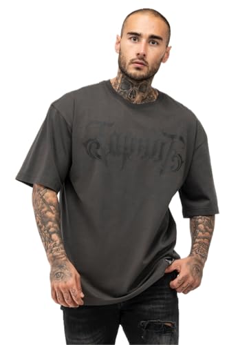 Tapout Herren Simply Believe T-Shirt, Grey/Black, XL von Tapout