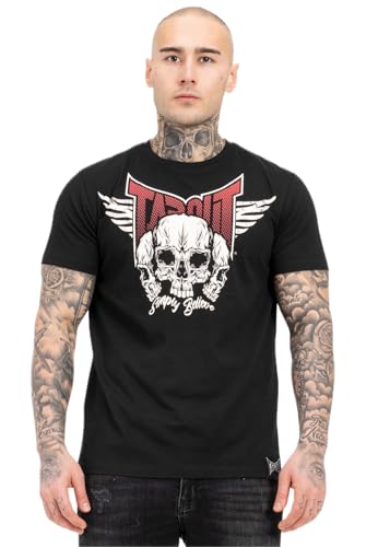 Tapout Herren T-Shirt Normale Passform HAMLINES Black/Red/Ecru XXL von Tapout