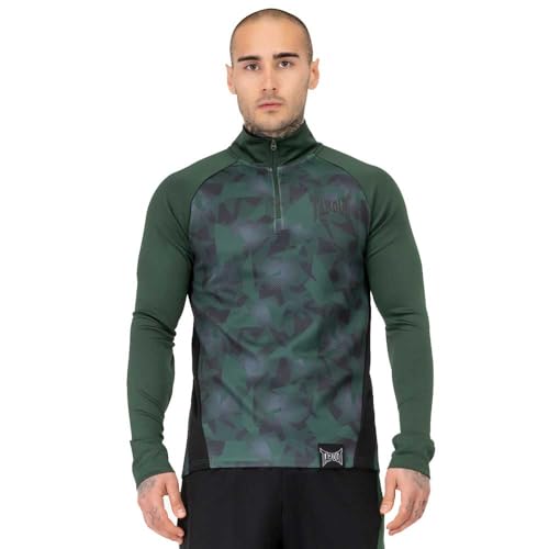 Tapout Herren langärmeliges Funktionsshirt Normale Passform Training Midlayer Green/Black L von Tapout