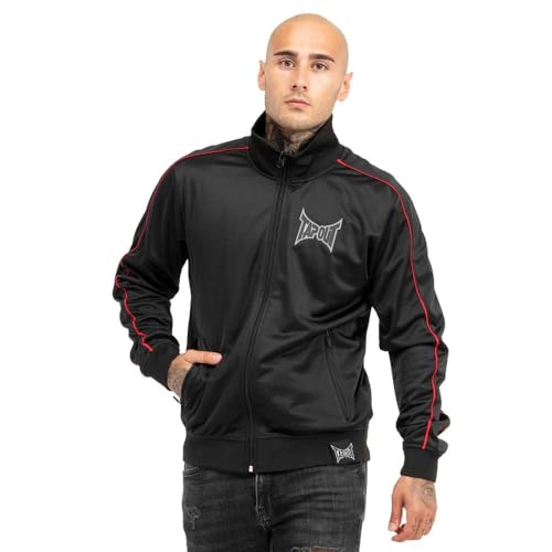 Tapout Herren Trainingsjacke Normale Passform TARZIANA Black/Grey/Red L von Tapout