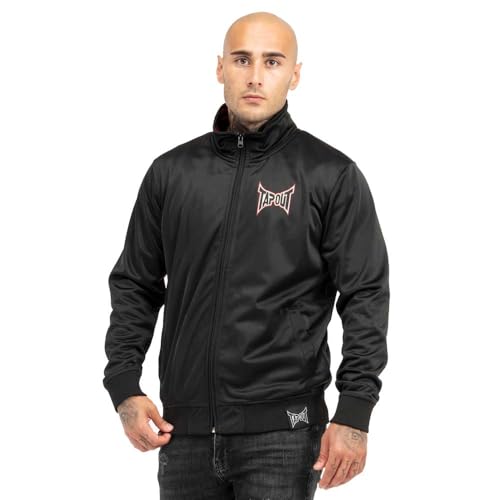 Tapout Herren Trainingsjacke Normale Passform TEMACULA Black/Red/Ecru XL von Tapout