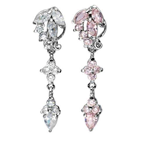 Tapsi´s Coolbodyart® Bauchnabelpiercing Edelstahl Chirurgenstahl 316L Zirkonia Anhänger Tropfen 2er Set von Tapsi´s Coolbodyart