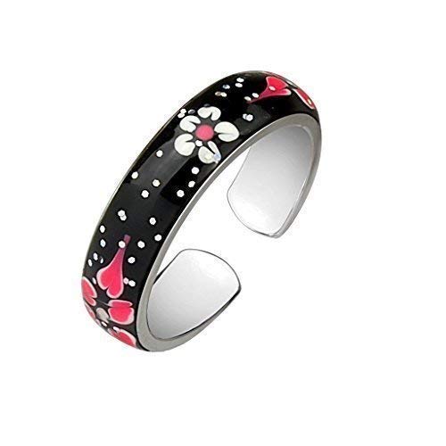 Tapsi´s Coolbodyart® Finger Zehen Ring Messing Rhodiniert Verstellbar Blumen von Tapsi´s Coolbodyart