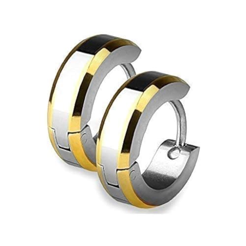 Tapsi´s Coolbodyart® Ohrring Edelstahl silber mit gold von Tapsi´s Coolbodyart