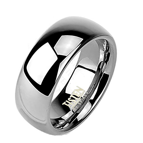 Tapsi´s Coolbodyart® Ring Tisten Titan Wolfram Silber 8mm breit Hochglanz polierter Ring 69 (22) von Tapsi´s Coolbodyart