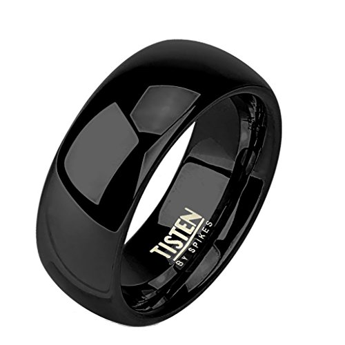 Tapsi´s Coolbodyart® Ring Tisten Titan Wolfram schwarz 6mm breit Hochglanz poliert mit abgerundeten Ecken 57 (18) von Tapsi´s Coolbodyart