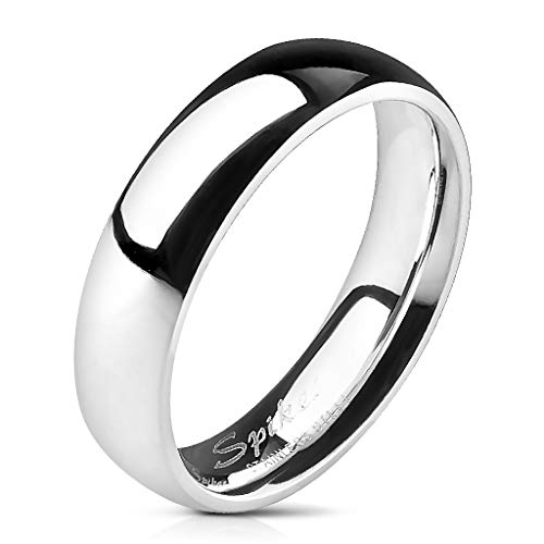 Tapsi´s Coolbodyart® Unisex Edelstahl Ring 5mm breit silber Klassischer Ehering hochglanz poliert 63 (20) von Tapsi´s Coolbodyart