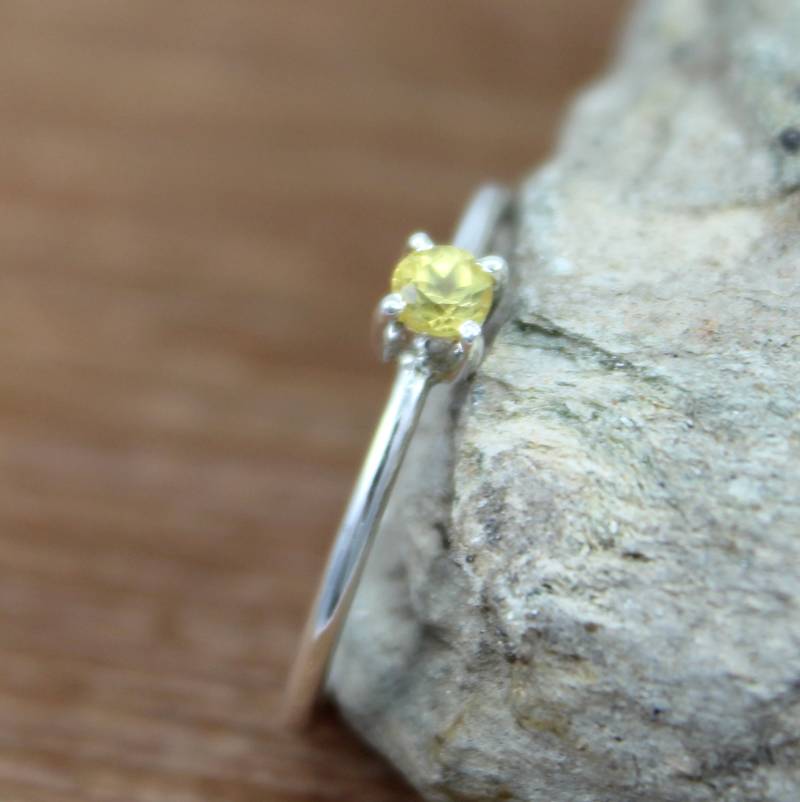sterling Silber Gelb Saphir Ring - Handgemachte Versprechen von Tarageminternational