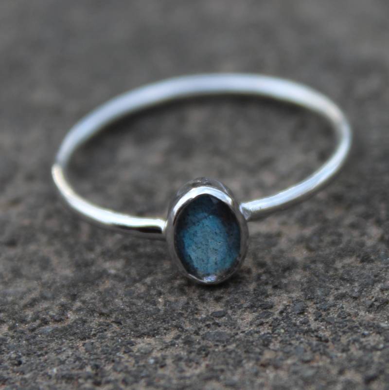 Labradorit Ring Handgefertigter 925 Sterling Silber Solitär von Tarageminternational