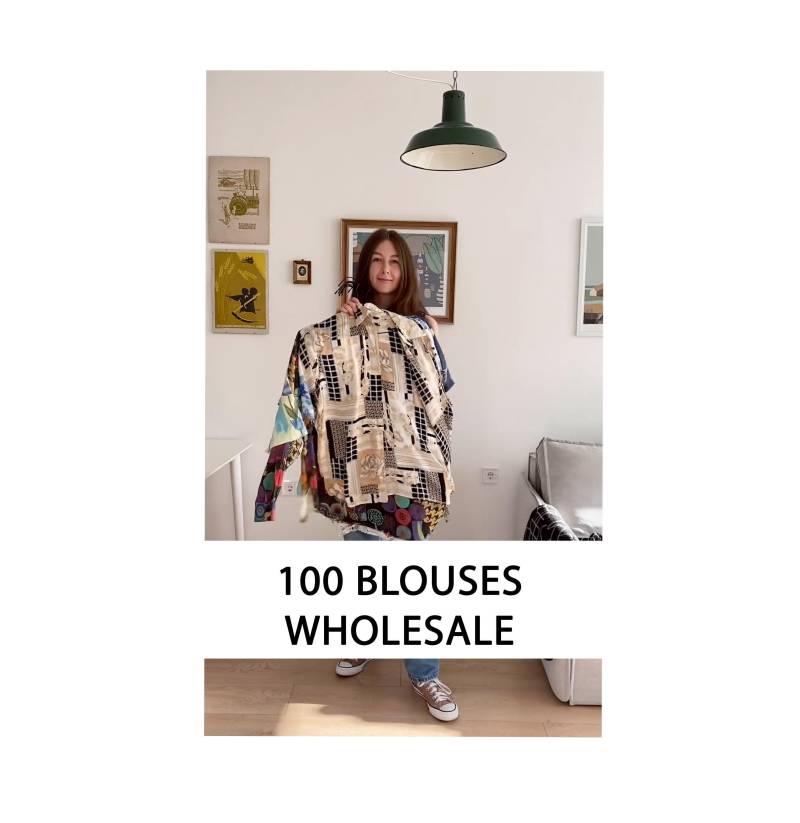 Vintage Bluse Unikat, 100 Retro Frauen Blusen Großkauf von TarasCommon