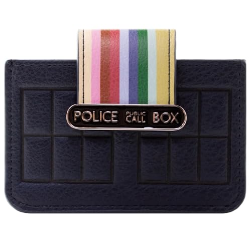 Tardis Dr Who Öffentliches Anruf Polizei Box mit Regenbogen Geldbörse Kartenhalter Kartenhalter, Blau von Tardis