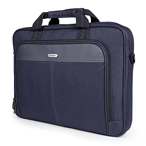 Targus Unisex-Erwachsene Schlanke Aktentasche mit Umhängetasche Classic Topload Notebook-Tragetasche, 40,6 cm (16 Zoll), blau von Targus