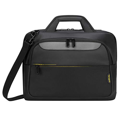 Targus CityGear Topload Notebook-Tasche, schlanke Laptoptasche für 14 - 15,6 Zoll, Umhängetasche mit Dome Protection System, ideale Tasche für Pendler – Schwarz, TCG460GL von Targus