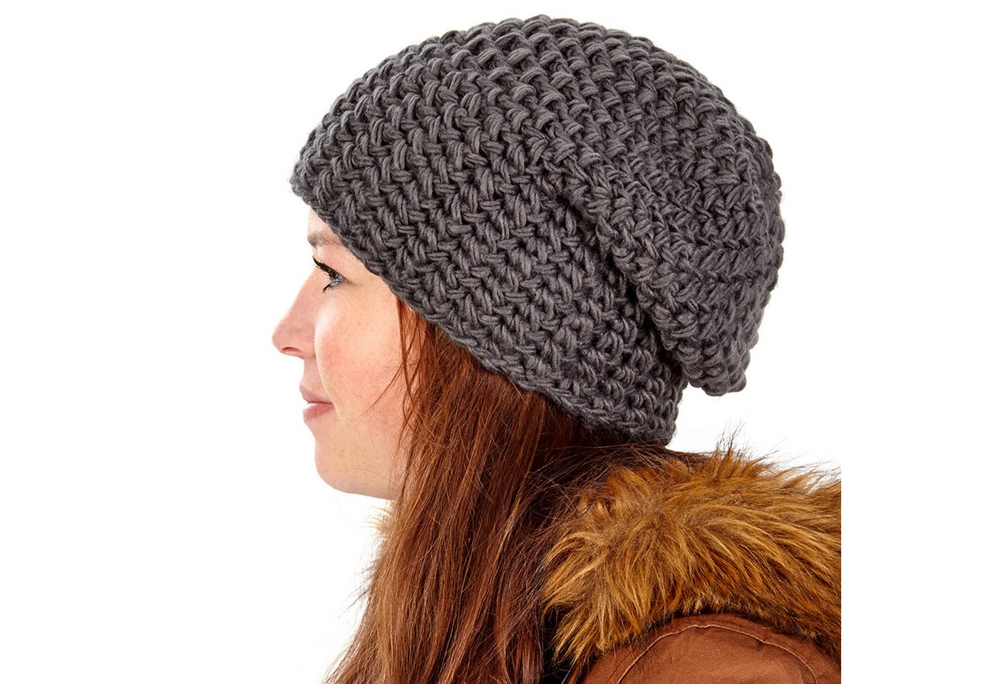 Tarjane Strickmütze Slouch Häkelbeanie Oversize Wintermütze für Damen von Tarjane