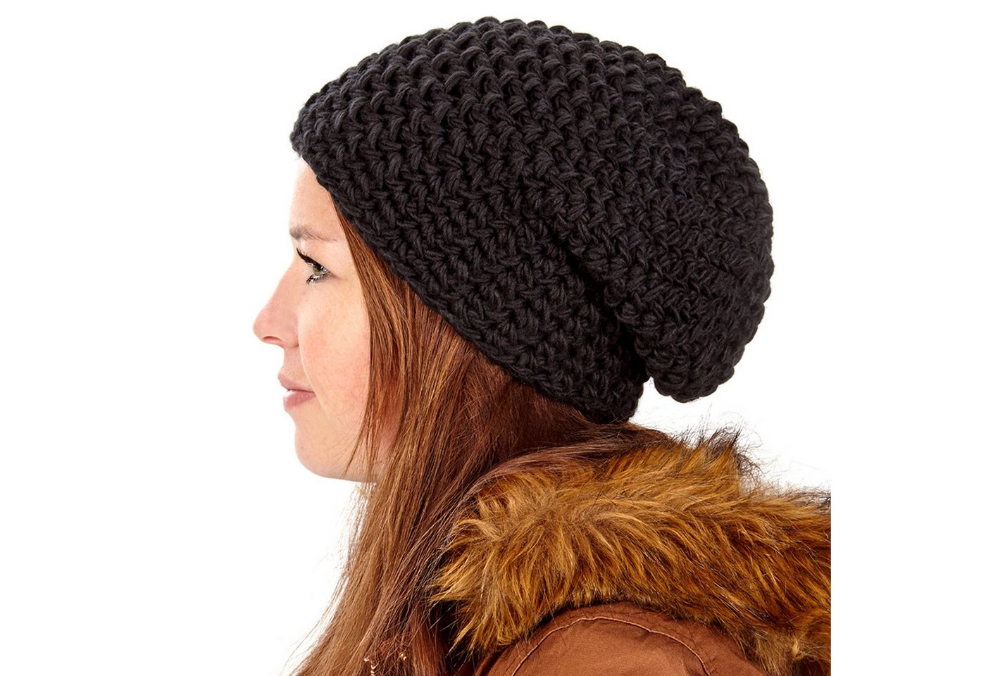 Tarjane Strickmütze Slouch Häkelbeanie Oversize Wintermütze für Damen von Tarjane