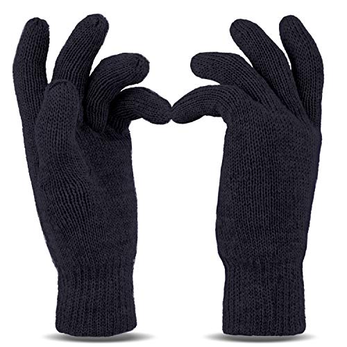 Tarjane Winterhandschuhe für Damen und Herren Thinsulate Strick Handschuhe S/M - Navy von Tarjane