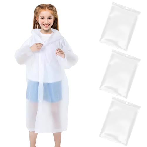 Tarocat Regenponcho Kinder - 3 Stück Wiederverwendbar Wasserdicht Regencape, Atmungsaktiv Regenschutz Regenmantel für Wandern, Radfahren, Camping und Reisen Tarocat Regenponcho Kinder - 3 Stück Wiederverwendbar Wasserdicht Regencape, Atmungsaktiv Regenschutz Regenmantel für Wandern, Radfahren, Camping und Reisen von Tarocat