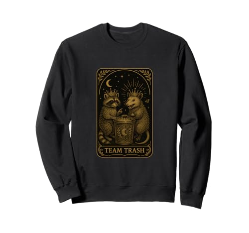 Team Trash Tarotkarte Waschbär Opossum Liebhaber lustig Männer Frauen Sweatshirt von Tarot Card Design Merch Gift Store