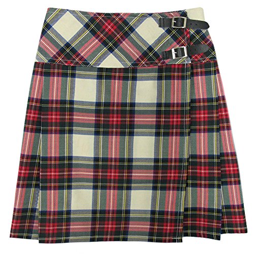 Tartanista Damen 51 cm Lange Kilt-Rock mit Kiltnadel Dress Stewart 38 von Tartanista