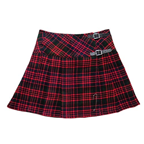 Tartanista Damen 51 cm Lange Kilt-Rock mit Kiltnadel Macdonald 34 (Waist 28 inches) von Tartanista