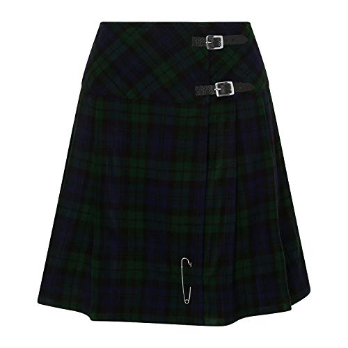 Tartanista Damen 51 cm Lange Kilt-Rock mit Kiltnadel Stewart Schwarz 34 Tartanista Damen 51 cm Lange Kilt-Rock mit Kiltnadel Stewart Schwarz 34 von Tartanista