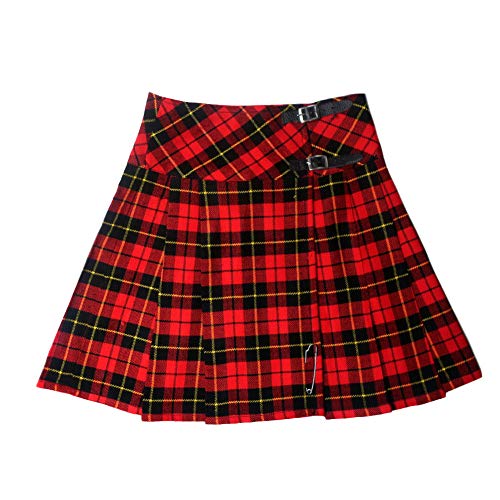 Tartanista Damen 51 cm Lange Kilt-Rock mit Kiltnadel Wallace 34 (Waist 28 inches) von Tartanista