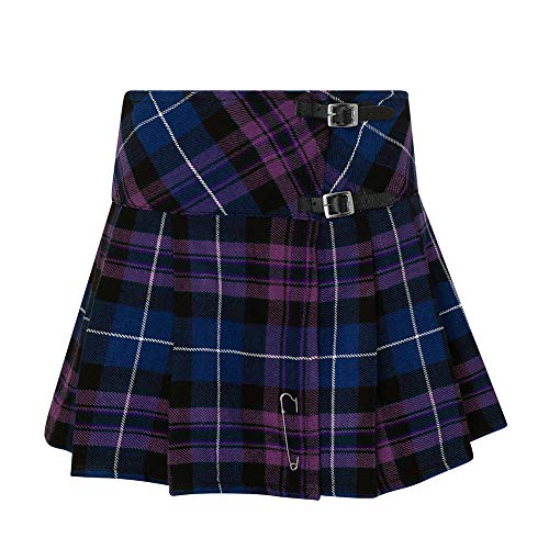 Tartanista Damen Mini-Kilt-Rock 42 cm (16,5") Länge Honour of Scotland 34 von Tartanista