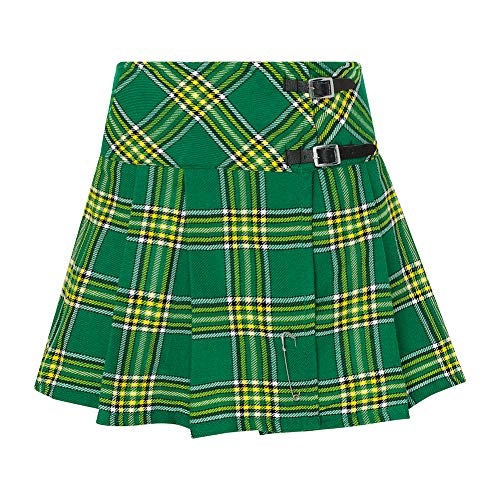 Tartanista Damen Mini-Kilt-Rock 42 cm (16,5") Länge Irischer Staatsangehöriger 36 von Tartanista