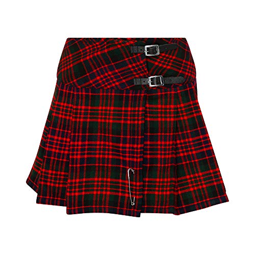 Tartanista Damen Mini-Kilt-Rock 42 cm (16,5") Länge MacdDonald 46 von Tartanista