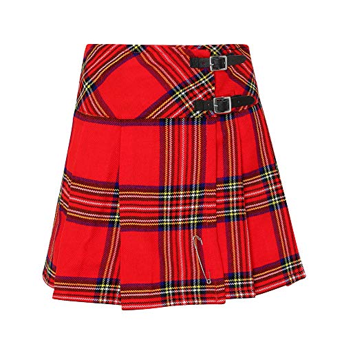 Tartanista Damen Mini-Kilt-Rock 42 cm (16,5") Länge Royal Stewart 42 von Tartanista