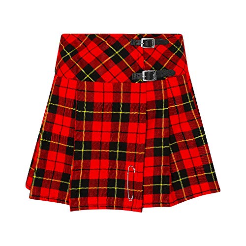 Tartanista Damen Mini-Kilt-Rock 42 cm (16,5") Länge Wallace 36 von Tartanista