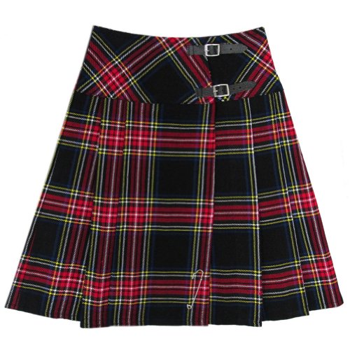 Tartanista - Damen Wickel-Kilt - lang - 58 cm (23“) - Stewart Schwarz - 36 von Tartanista