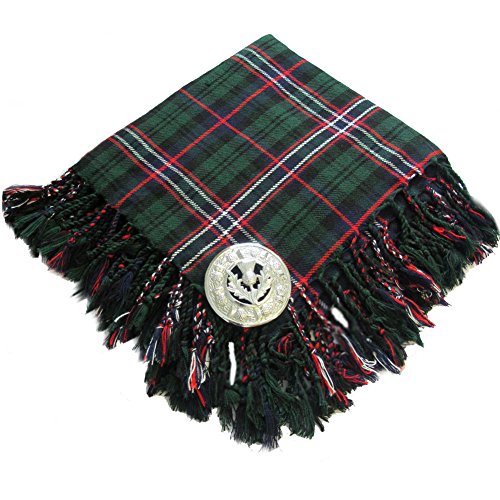 Tartanista - Herren Fly Plaids für Kilt - mit Brosche - Scottish National von Tartanista