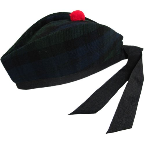 Tartanista - Herren Glengarry-Mütze - ideal für Kilts - mit schottischem oder irischem Tartanmuster - Black Watch - 59 cm von Tartanista