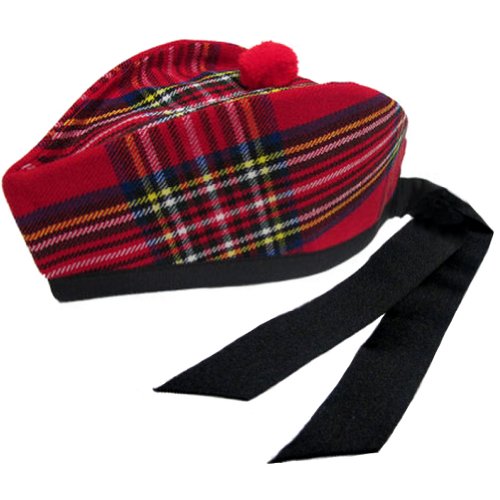 Tartanista - Herren Glengarry-Mütze - ideal für Kilts - mit schottischem oder irischem Tartanmuster - Royal Stewart - 56 cm von Tartanista