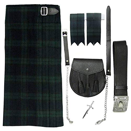 Tartanista - Herren Kilt-Set - 5-teilig - Black Watch - Taille (Nabelhöhe) 106,7cm (42“), Länge 61cm (24“) von Tartanista