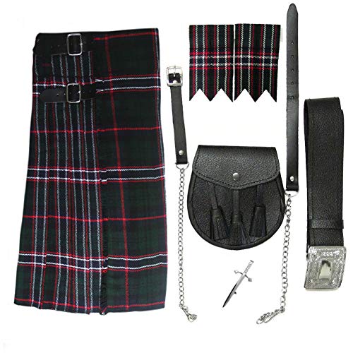 Tartanista - Herren Kilt-Set - 5-teilig - Scottish National - Taille (Nabelhöhe) 137,2cm (54“), Länge 61cm (24“) von Tartanista