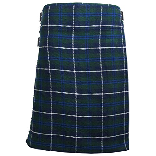 Tartanista - Herren Kilts mit 61 cm (24“) Länge - hochwertig - Blau Douglas - Taille (Nabelhöhe) 106,7cm (42“), Länge 61cm (24“) von Tartanista